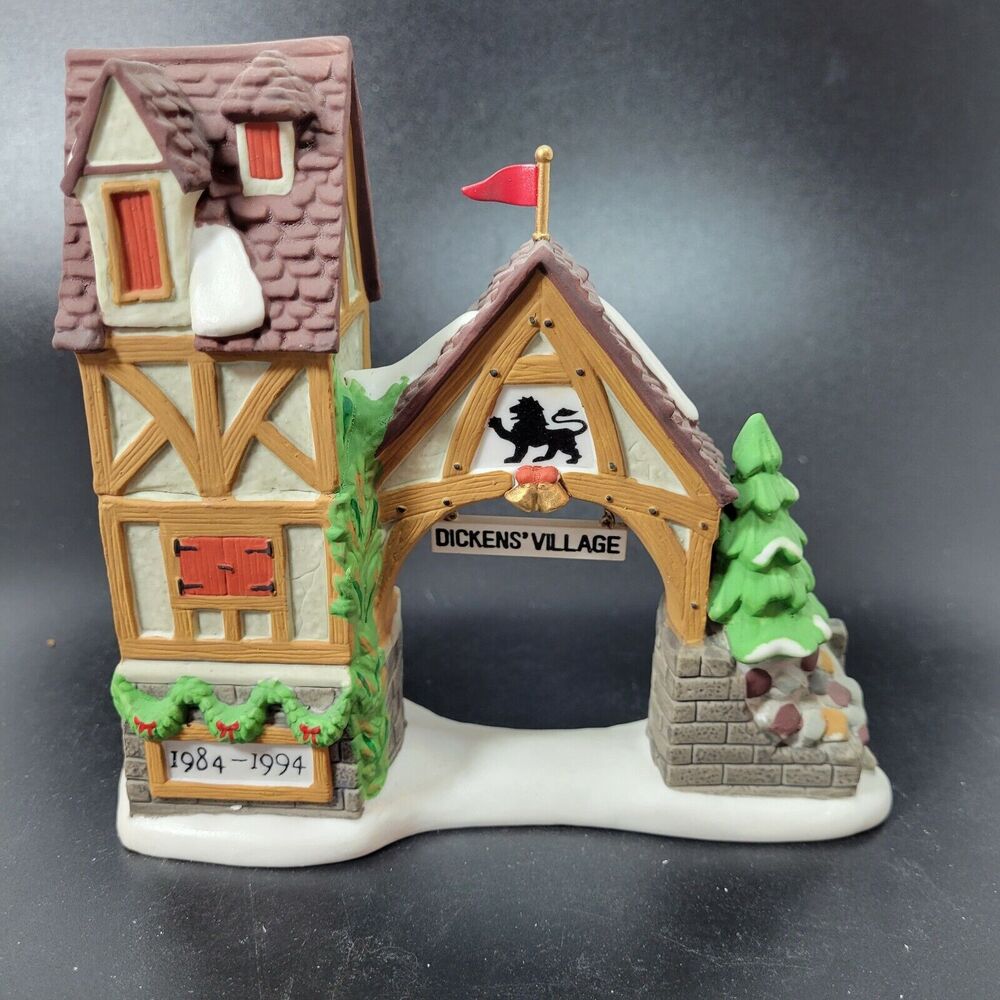 Dept 56 Postern Arch Heritage Village Dickens 1984-1994 10 Year Anniversary Box